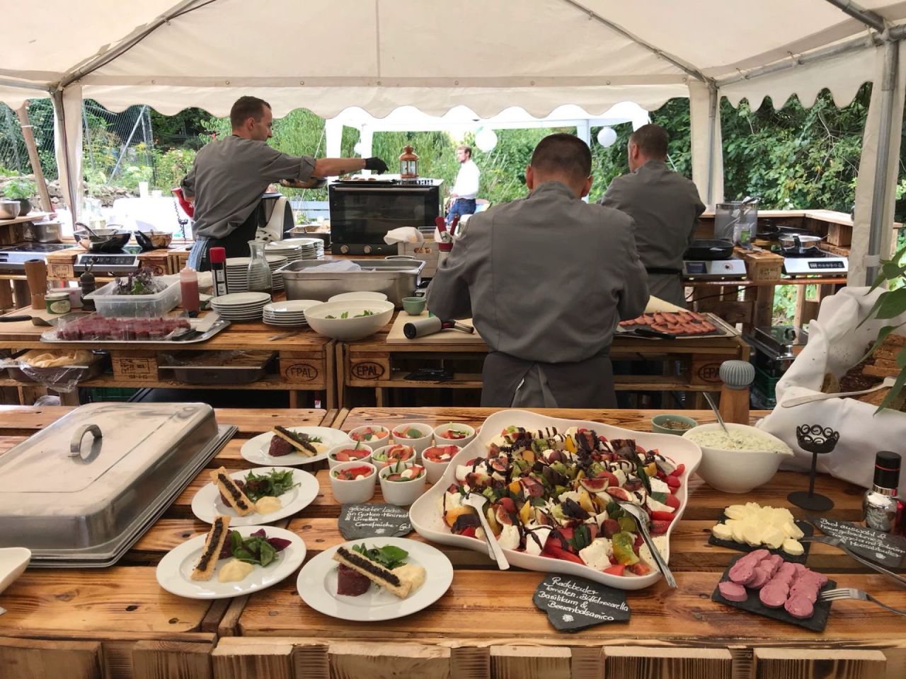 Frontcooking in Radebeul mit Sybille Plänitz, Carsten Pfhuland ,Torsten Schell und Stephan